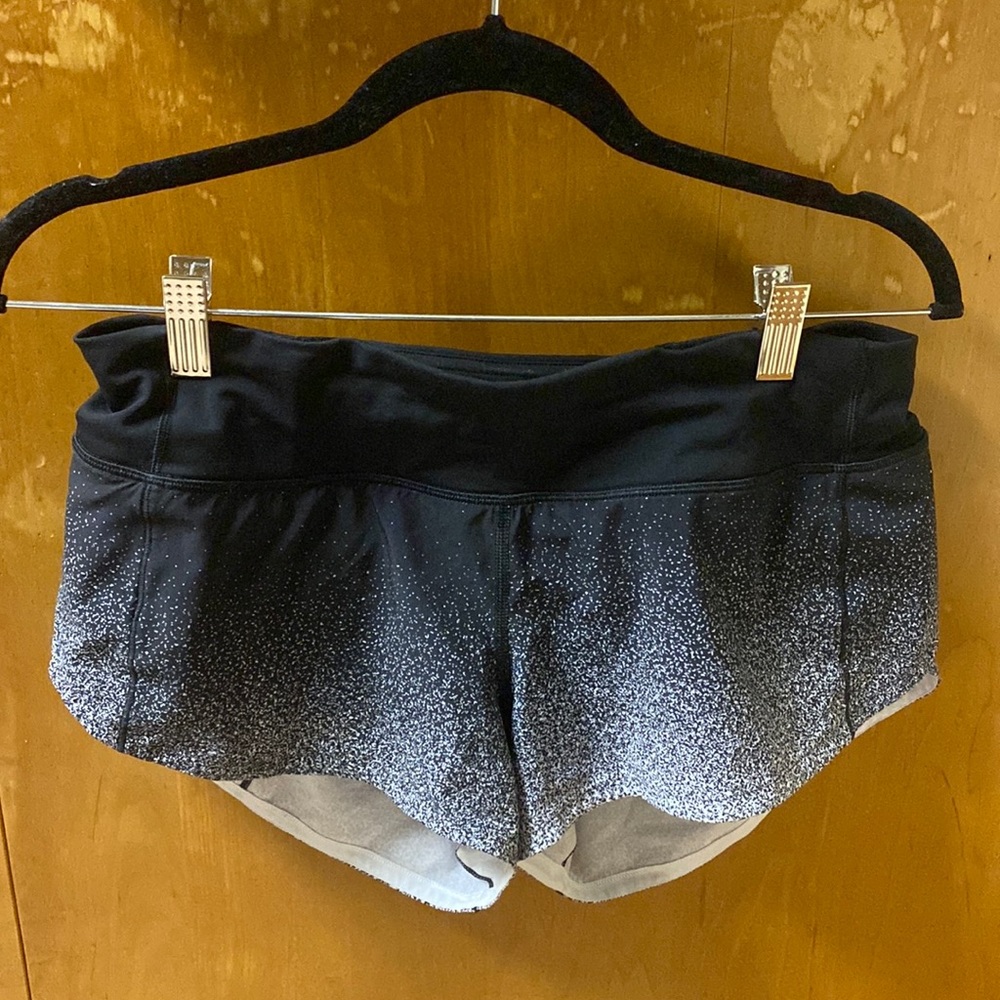 LULULEMON SPEED UP SHORT OMBRÉ SPECKLED PRINT size 6